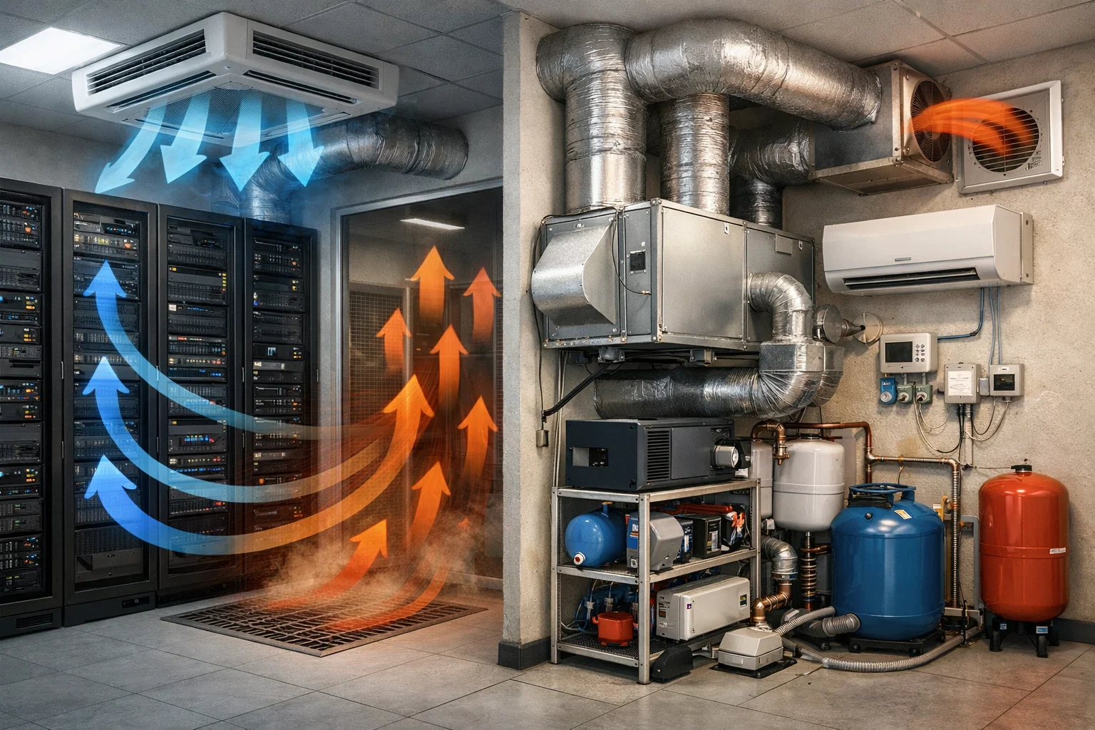 Как организовать микроклимат в сервисных и технических помещениях без перегрева оборудования и лишних затрат