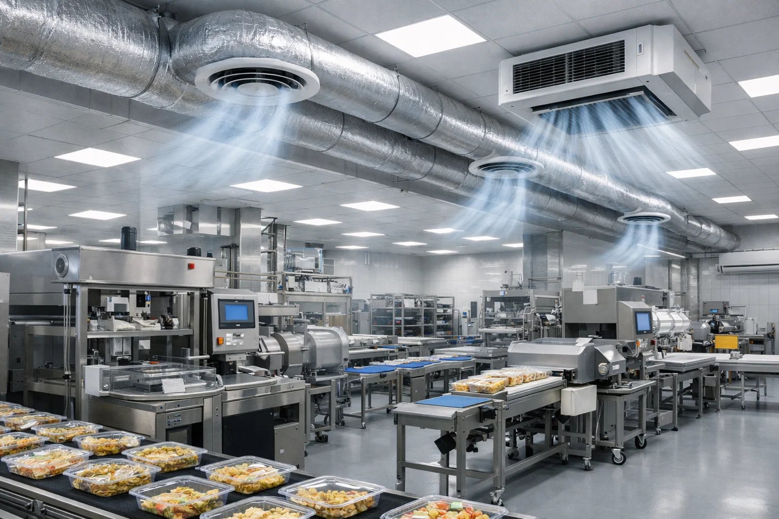 Упаковочные и фасовочные линии: как организовать вентиляцию и кондиционирование без сбоев процесса