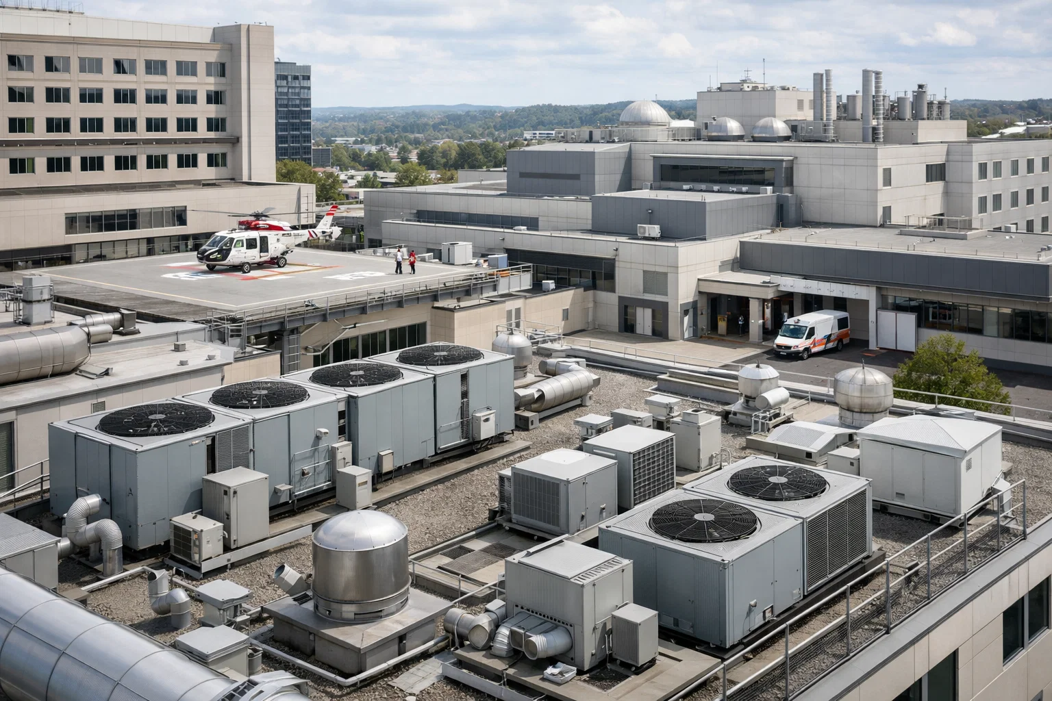 Руфтопы для больниц и клиник: в каких медицинских зданиях крышные кондиционеры действительно уместны