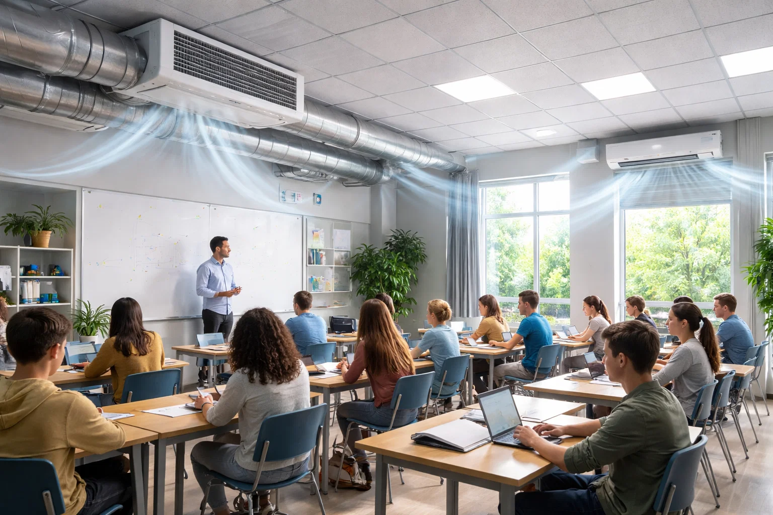 Вентиляция и кондиционирование школ, колледжей, институтов и университетов: как обеспечить комфорт и свежий воздух