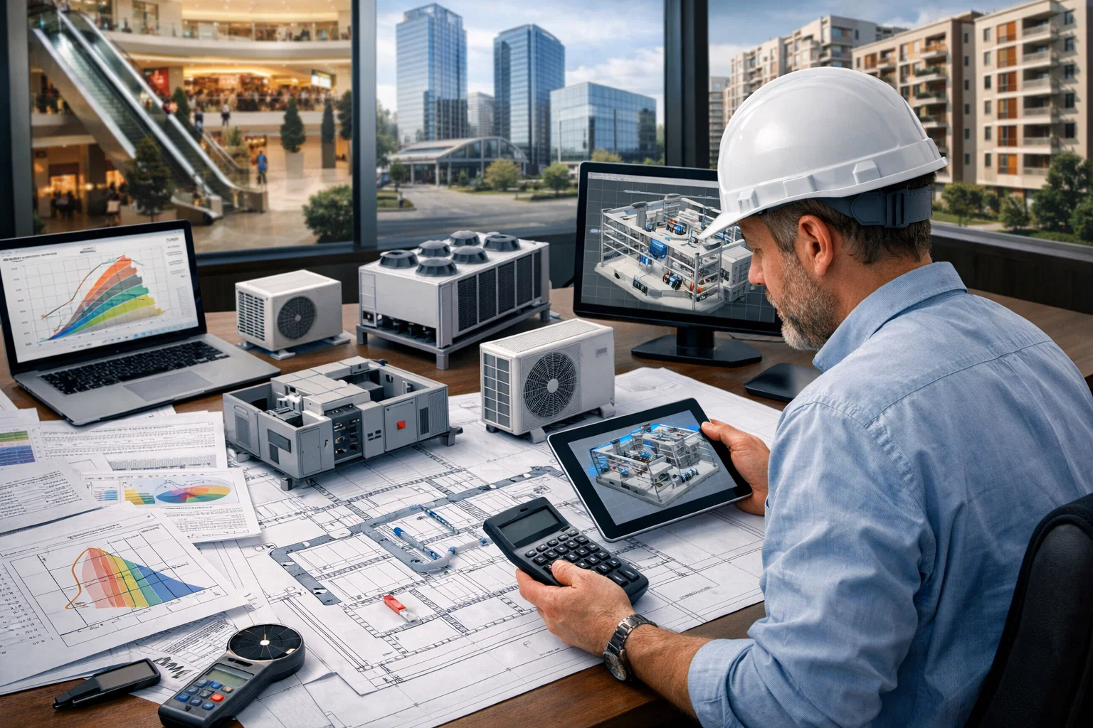 Как выбрать оборудование HVAC для бизнес-центра, торгового объекта или жилого комплекса под реальную нагрузку