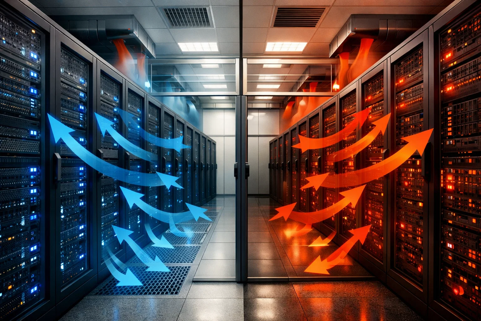 Горячие и холодные коридоры в ЦОД: как организация воздушных потоков влияет на эффективность охлаждения