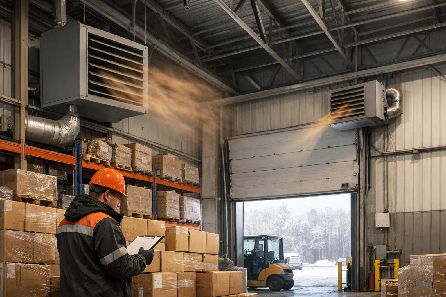 Воздушно-отопительные агрегаты для складов и ангаров: особенности подбора и эксплуатации