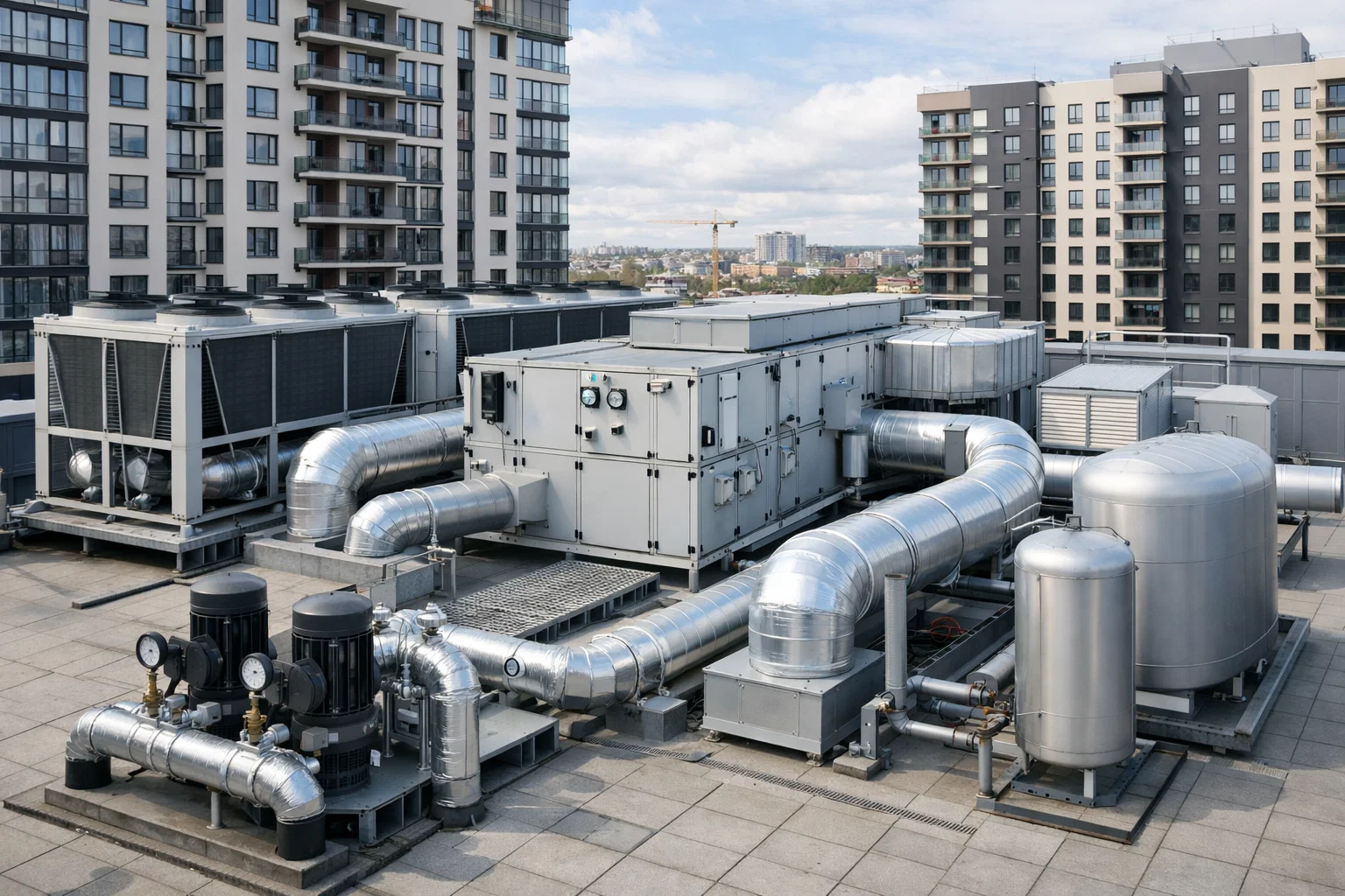 Инженерный подбор вентиляции и кондиционирования для жилого комплекса